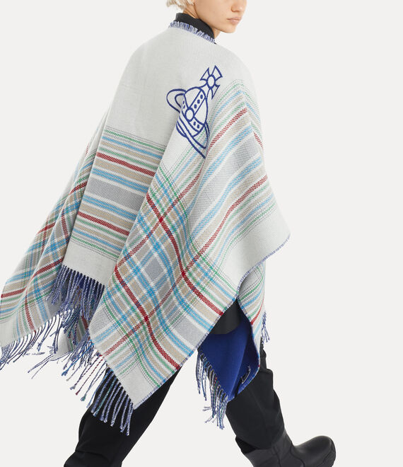 Vivienne Westwood Poncho Multi Col. Madras in IVORY